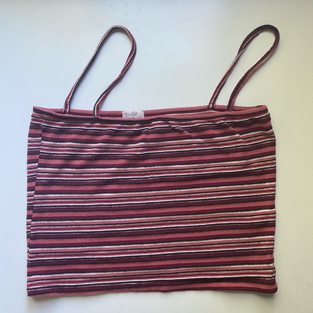 Pink Striped John Galt Tank